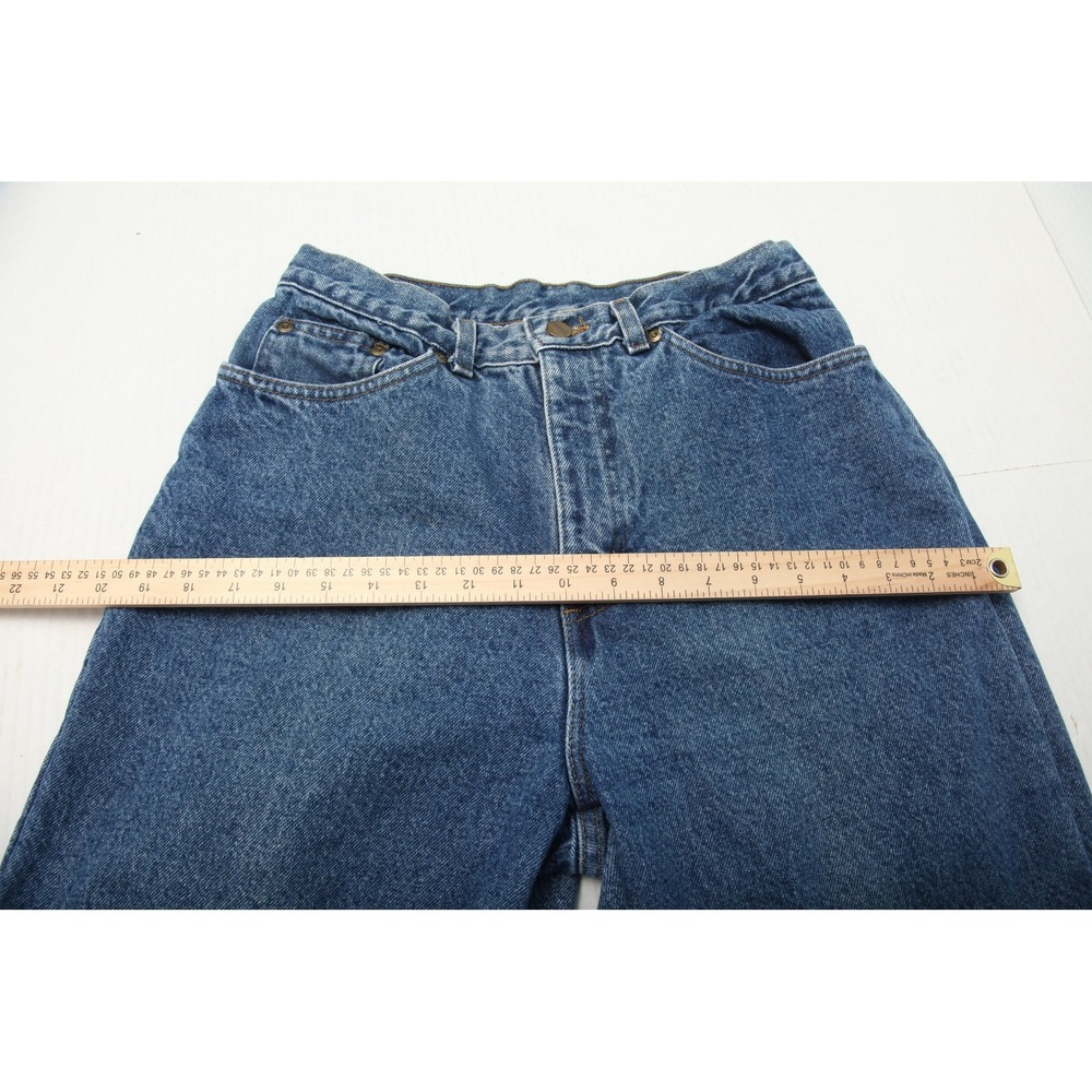 Vintage L.L. Bean Double L Jeans Womens 28x28 Blue Fleece Lined Relaxed Fit 90s - Picture 11 of 16